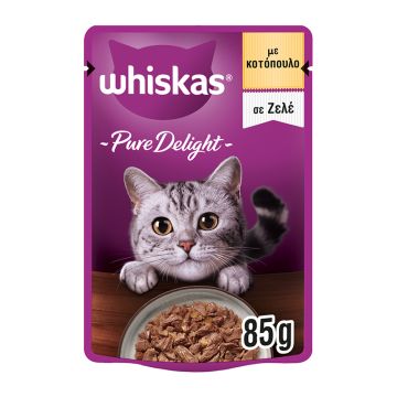 Whiskas Σε Ζελέ Με Κοτόπουλο 85G