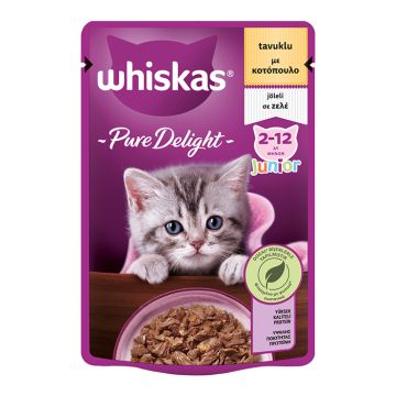 Whiskas Junior Σε Ζελέ Με Κοτόπουλο 85G
