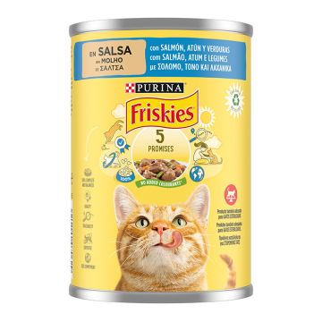 Friskies Γάτας Με Σολομό, Τόνο & Λαχανικά 400G