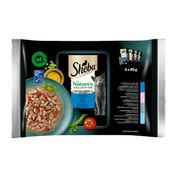 Sheba Γάτας Θαλασσινά σε Σάλτσα 4x85g