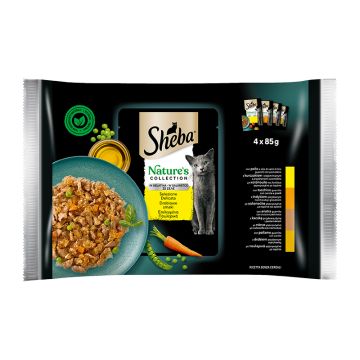 Sheba Γάτας Πουλερικά σε Ζελέ 4x85g