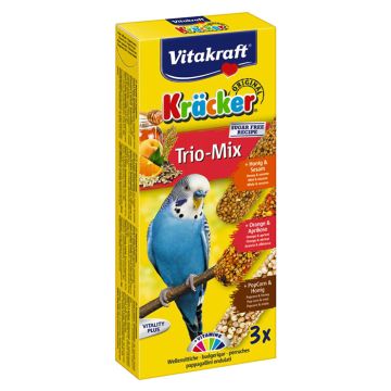Vitakraft Kracker Trio-Mix Μέλι, Πορτοκάλι & Popcorn 3Τεμ