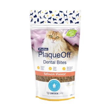 Plaque Off Cat Dental Bites με Σολομό 60G