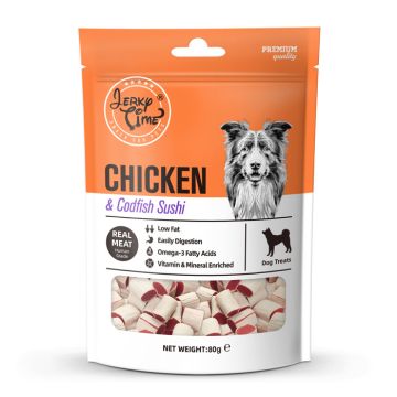 Jerky Time Chicken & Codfish Sushi 80G