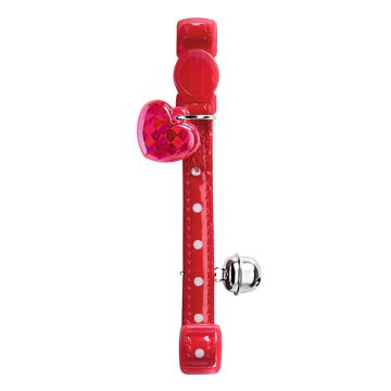 Hunter Περιλαίμιο Γάτας Glossy Dots Κόκκινο 18-32cm