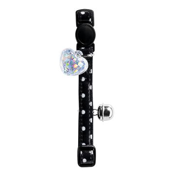 Hunter Περιλαίμιο Γάτας Glossy Dots Μαύρο 18-32cm