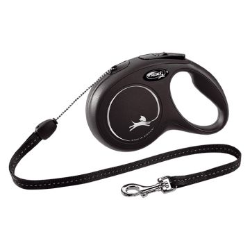 Flexi New Classic S Cord 5M Μαύρο