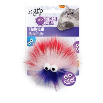 AFP Παιχνίδι Γάτας Fluffy Ball Red-Pink 9.5x5cm