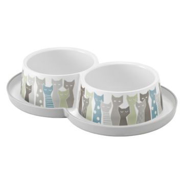 Moderna Διπλο Μπολ Trendy Dinner Cat Maasai 2x350ml