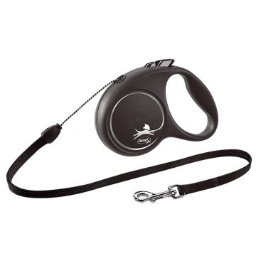 Flexi Black Design S Cord Ασημι 5M