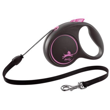 Flexi Black Design M Cord Ροζ 5M