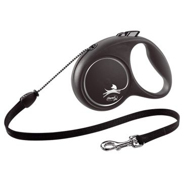 Flexi Black Design M Cord Ασημι 5M