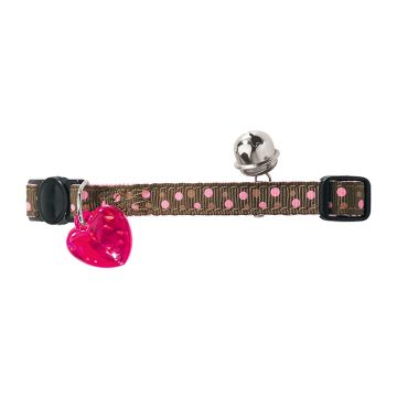 Hunter Περιλαίμιο Γάτας Dots Με Ροζ Κουδουνάκι 18-32cm