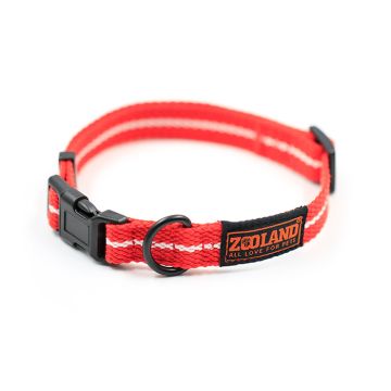 Zooland Περιλαίμιο Cotton Webbing M Κόκκινο 20mm x33-50cm