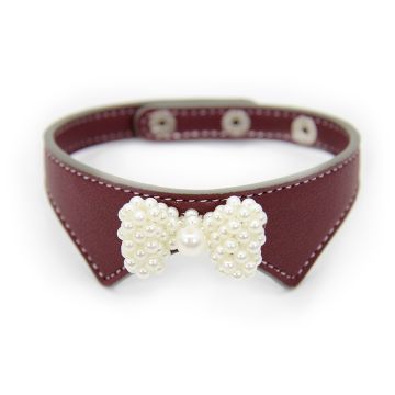 Arkika Περιλαίμιο Γάτας Pearls Bow Pu 2.5-6Kg