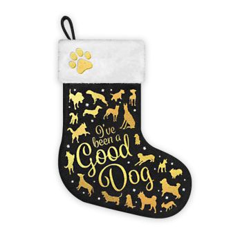 Χριστουγεννιάτικη Κάλτσα Good Dog Μαύρη