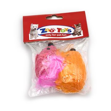 Pet Παιχνίδι Γάτας Ποντίκι με Ουρά-Φτερό 6cm 2τεμ