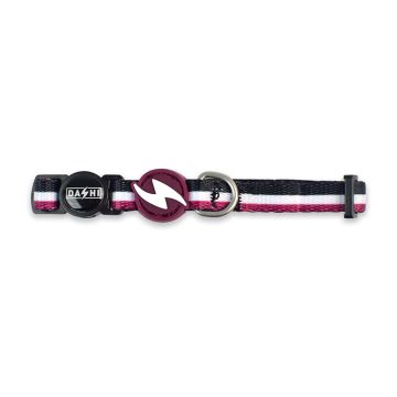 Dashi Κολάρο - Περιλαίμιο Σκύλου Stripes Purple & Black M 35-54cm