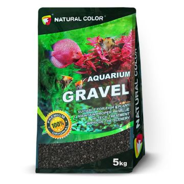 Pet Φυσικό Χαλίκι Μαύρο Xf20106A 2-4mm 5Kg
