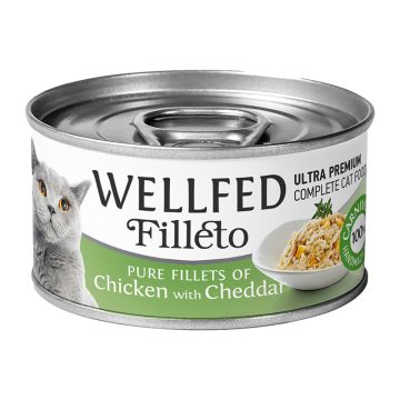 Wellfed Filleto Φιλετάκια Κοτόπουλο & Τυρί 70gr