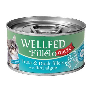Wellfed Filleto Meze Kitten Φιλετάκια Τόνος & Πάπια 70gr