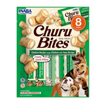 Inaba Churu Bites Λιχουδιές Σκύλου με Κοτόπουλο & Τόνο 96gr