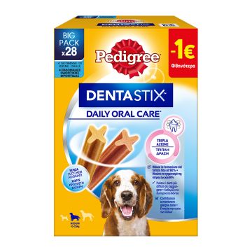 Pedigree Dentastix Medium 4x180G (28Τεμ) -1€