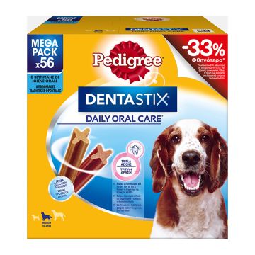 Pedigree Dentastix Medium 8x180G (56Τεμ) -33%