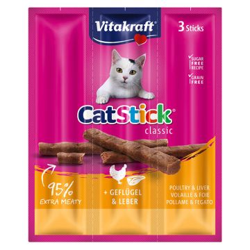 Vitakraft Cat Stick Mini Με Πουλερικά & Συκώτι 18G - 3Sticks