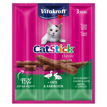Vitakraft Cat Stick Mini Με Πάπια & Κουνέλι 18G - 3Sticks