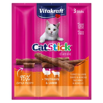 Vitakraft Cat Stick Mini Με Γαλοπούλα & Αρνί 18G - 3Sticks