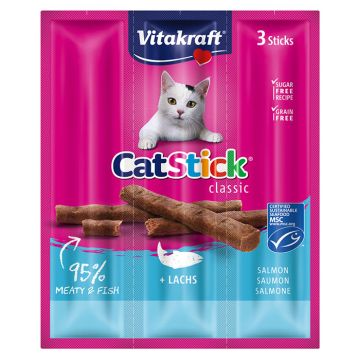 Vitakraft Cat Stick Mini Με Σολομό 18G - 3Sticks