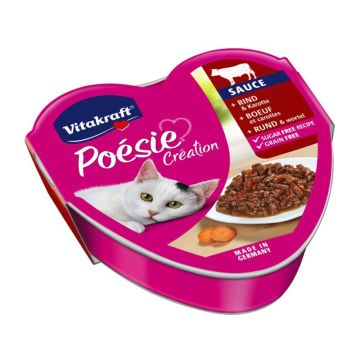 Vitakraft Poesie Με Βοδινό & Καρότα Σε Σάλτσα 85g