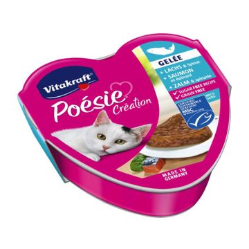 Vitakraft Poesie Με Σολομό & Σπανάκι Σε Ζελέ 85g