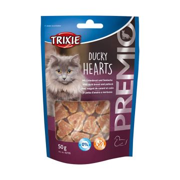 Trixie Hearts Λιχουδιές Γάτας με Πάπια & Μπακαλιάρο 50gr