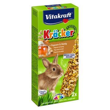 Vitakraft Kracker Me Pop Corn & Μέλι Για Κουνέλια 2Τεμ