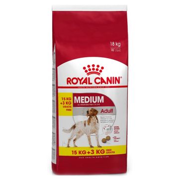 Royal Canin Medium Adult 15Kg+3Kg Δώρο