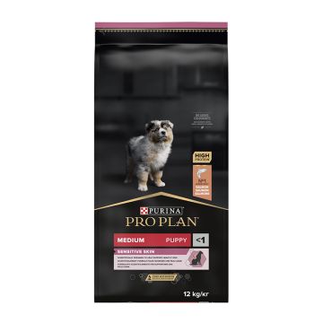 Purina Pro Plan Medium Puppy Sensitive Skin Σολομός 12Kg