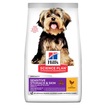 Hill's Science Plan Adult Sensitive Stomach & Skin Small & Mini Με Κοτόπουλο 1.5Kg
