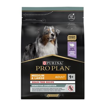 Purina Pro Plan Medium-Large Adult Grain Free Sensitive Digestion Γαλοπούλα 2.5Kg