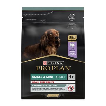 Purina Pro Plan Small & Mini Adult Grain Free Sensitive Digestion Γαλοπούλα 2.5Kg