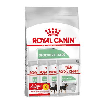  Royal Canin Medium Digestive Care 3Kg + Υγρή Τροφή 4x85gr ΔΩΡΟ