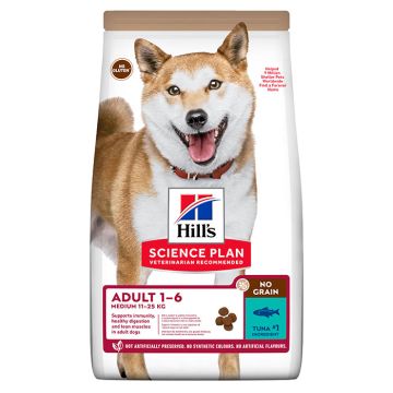 Hill's Science Plan Adult Medium No Grain Με Τόνο 2.5Kg