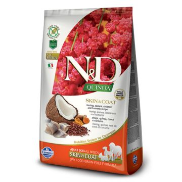 N&D Dog Quinoa Skin & Coat με Ρέγγα 800G