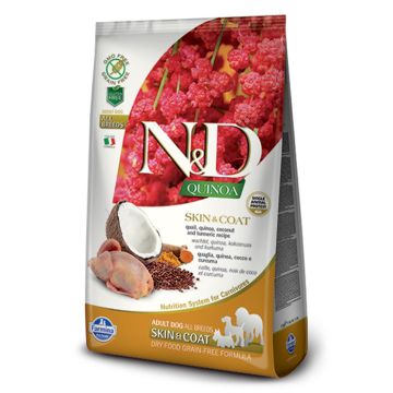 N&D Dog Quinoa Skin & Coat με Ορτύκι 800G