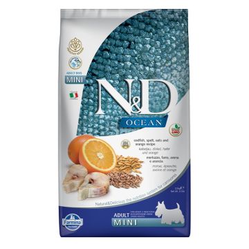 N&D Ocean Adult Mini Με Θαλασσινά & Πορτοκάλι 800G