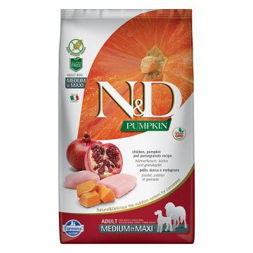 N&D Pumpkin Adult Medium-Maxi Με Κοτόπουλο, Κολοκύθα & Ρόδι 2.5Kg