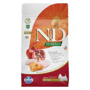 N&D Pumpkin Adult Mini Με Κοτόπουλο, Κολοκύθα & Ρόδι 800G