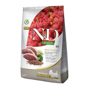 N&D Dog Quinoa Neutered Adult Mini Με Πάπια 7Kg