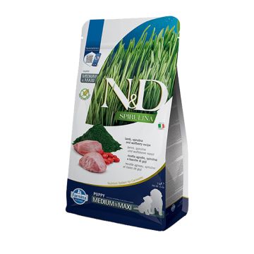 N&D Spirulina Puppy Medium-Maxi με Αρνί 7kg